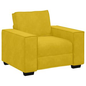 vidaXL Divano Sedia Giallo 100x78x84 cm Velluto
