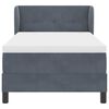 vidaXL Letto a molle con materasso Grigio scuro 90 x 190 cm Velluto