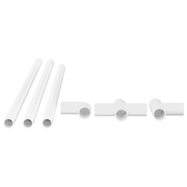 vidaXL Tubo PVC 29 pcs Bianco Mterialpp e PE