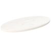 vidaXL Piano Tavolo Bianco 80x40x2,5cm in Legno Massello di Pino Ovale