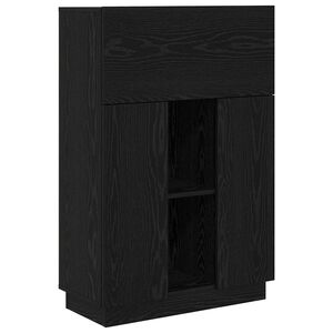 vidaXL Scrivania Rovere Nero 71,5 x 31,5 x 106,5 cm