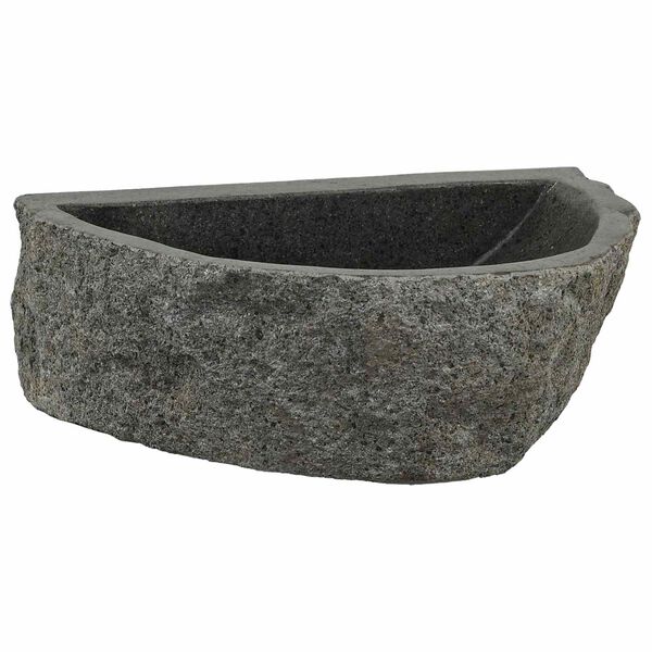vidaXL Lavabo a parete Grigio 37 x 30 x 12 cm Pietra fiume