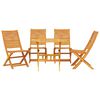 vidaXL Set da Pranzo per Giardino 5 pcs Marrone