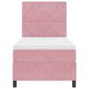 vidaXL Letto a molle con materasso Rosa 90 x 200 cm Velluto