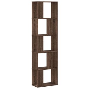 vidaXL Libreria 5 Ripiani Rovere Marrone 45x23,5x162,5cm Multistrato