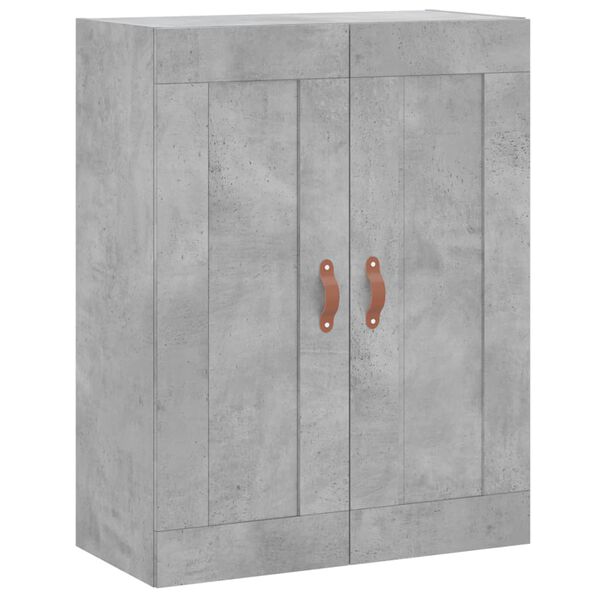 vidaXL Mobile a Parete Grigio Cemento 69,5x34x90 cm Legno Multistrato