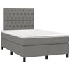 vidaXL Giroletto a Molle con Materasso Grigio Scuro 120x190cm Tessuto