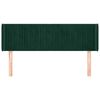 vidaXL Testiera ad Orecchio Verde Scuro 147x16x78/88 cm in Velluto