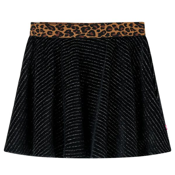 Gonna da Bambina con Vita Leopardata Nera 116