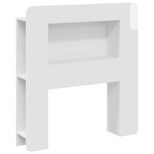 vidaXL Testata del letto Bianco Lucido Legno ingegnerizzato