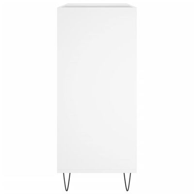 vidaXL Mobile Porta Dischi Bianco 84,5x38x89 cm in Legno Multistrato