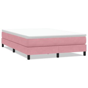 vidaXL Letto a Molle senza Materasso Rosa 160x220 cm in Velluto
