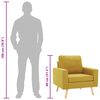 vidaXL Poltrona Gialla in Tessuto