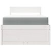 vidaXL Letto Cassetti e Materasso Bianco 90x200 cm Legno Massello Pino