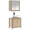 vidaXL Set Mobili da Bagno 2 pz Rovere Sonoma in Legno Multistrato