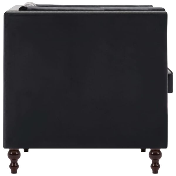 vidaXL Divano Chesterfield a 2 Posti Rivestito in Similpelle Nero