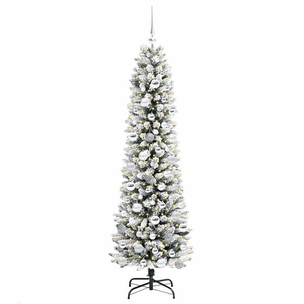 vidaXL Albero di Natale artificiale con 300 LED Bianco 180 cm