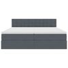vidaXL Letto con testiera Grigio scuro 180 x 200 cm Velluto