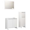 vidaXL Set Mobili da Bagno 3 pz Bianco in Truciolato