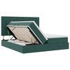 vidaXL Letto con Contenitore Verde Scuro 180 x 200 cm Velluto