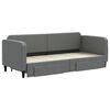 vidaXL Divano Letto Estraibile Cassetti Grigio Scuro 80x200cm Tessuto