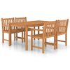 vidaXL Set da pranzo da giardino 5 pz 150x90 cm in legno massello di teak