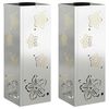 vidaXL Faro LED solare per sentieri 2 pz Bianco caldo 18 x 18 x 50 cm