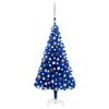 vidaXL Albero di Natale Preilluminato con Palline Blu 180 cm PVC