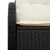 vidaXL Divano da giardino Nero 121 x 62 x 69cm polyrattan