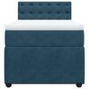 vidaXL Giroletto a Molle con Materasso Blu 80x200 cm in Velluto