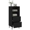 vidaXL Credenza Nero 34,5x34x90 cm in Legno Multistrato