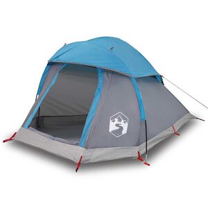 vidaXL Tenda da Campeggio a Cupola per 1 Persona Blu Impermeabile