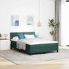 vidaXL Letto a molle con materasso Verde Scuro 140 x 190 cm Velluto