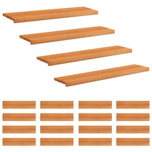 vidaXL Tappeti per scale 20 pz 120 x 30 x 2 cm Marrone Chiaro
