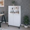 vidaXL Credenza Bianco Lucido 60x36x110 cm in Legno Multistrato