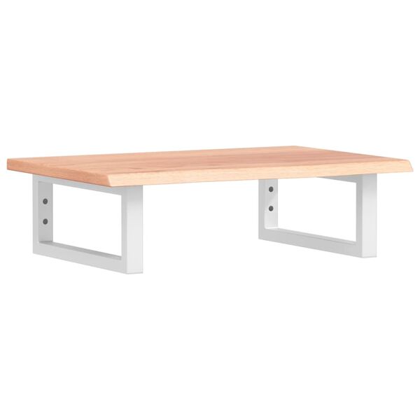 vidaXL Ripiano a Parete per Lavabo in Acciaio e Massello di Rovere