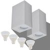 vidaXL Applique LED da Parete Quadrata 2 pz Proiezione Alto/in Basso
