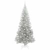 vidaXL Albero di Natale con 300 LED con supporto Argento 210 cm PET