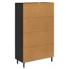 vidaXL Credenza Rovere Nero 69,5 x 31 x 115 cm Legno multistrato