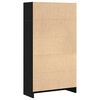 vidaXL Libreria Rovere Nero 60x24x109 cm in Legno Multistrato