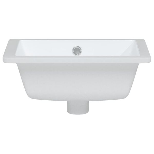 vidaXL Lavandino da Bagno Bianco 39x30x18,5 cm Rettangolare Ceramica