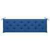 vidaXL Panca da Giardino con Cuscino Blu 175 cm in Massello di Teak