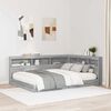 vidaXL Letto Libreria Grigio sonoma 140 x 200 cm Legno multistrato