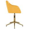 vidaXL Sedie da Pranzo Girevoli 6 pz Gialle in Velluto