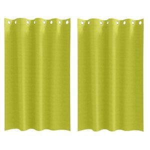 vidaXL Tende Blackout con Anelli 2 pz Verde 175 x 140 cm Poliestere