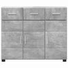 vidaXL Credenza con porta FLORIN Grigio cemento 88,5 x 30,5 x 73 cm