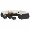 vidaXL Set Divano da Giardino 13 pz Nero polyrattan