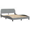vidaXL Letto con Materasso Dover Grigio Chiaro 120x200cm Tessuto