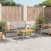 vidaXL Set Divani da Giardino 4 pz con Cuscini in Polyrattan Grigio