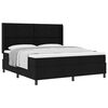 vidaXL Letto a molle con cuscino Nero 200 x 180 cm Tessuto